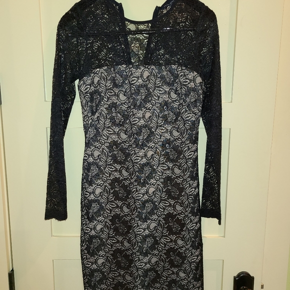 French Connection Black lace cocktail dress - Picture 1 of 4
